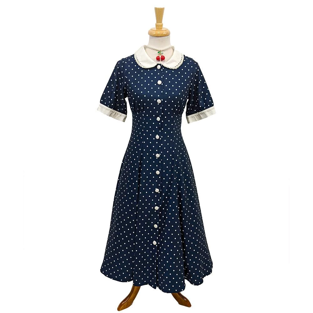 Women's Apparel Timeless London Raina Navy & White Dress 4 Women's Apparel Timeless London Raina Navy & White Dress