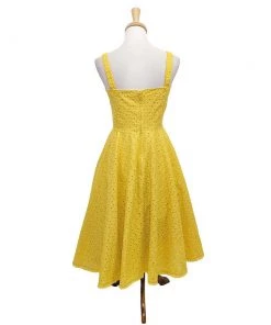 Timeless London Valerie Anglaise Dress In Mustard Women's Apparel 10 Timeless London Valerie Anglaise Dress In Mustard Women's Apparel