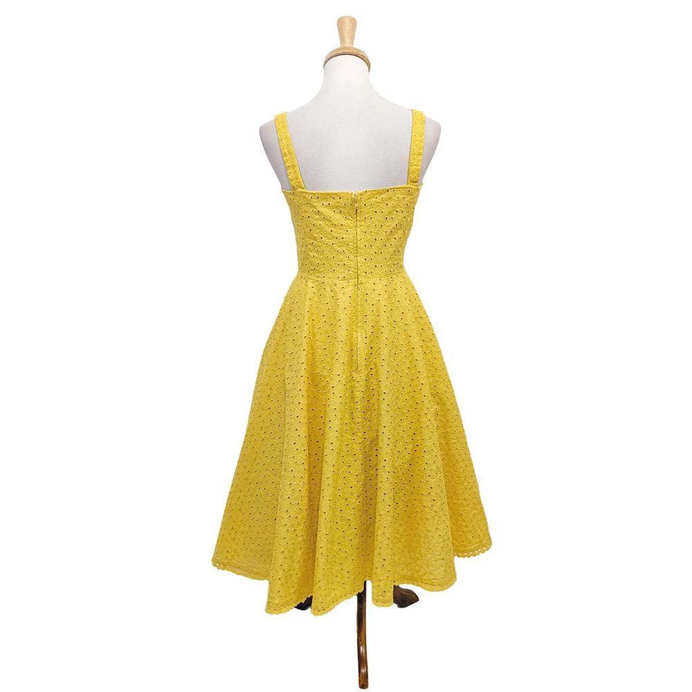 Timeless London Valerie Anglaise Dress In Mustard Women's Apparel 5 Timeless London Valerie Anglaise Dress In Mustard Women's Apparel