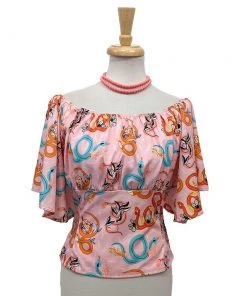 The Oblong Box Shop TOBS Victoria Blouse In Snakes Women's Apparel