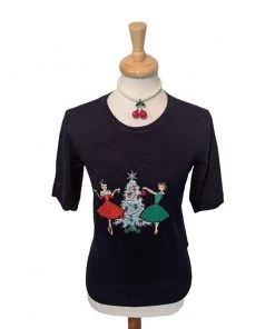 Women's Apparel Banned Vintage Tree Trimming Pullover