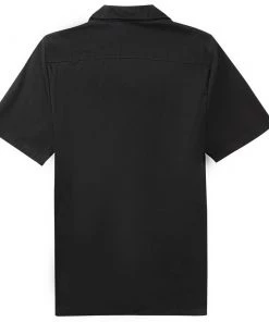 Glitz Glam And Rebellion GGR Men's Bowling Shirt In Black With Palm Trees & Classic Cars