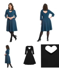 Women's Apparel Banned True Heart Fit And Flare Dress In Black