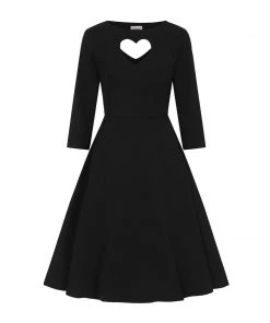 Women's Apparel Banned True Heart Fit And Flare Dress In Black