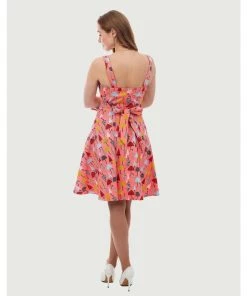 Women's Apparel Eva Rose Sweetheart Dress In Umbrella Print