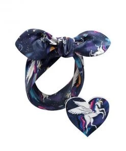 Dolly & Dotty Pinup And Rockabilly Headscarf In Unicorn Print Accessories