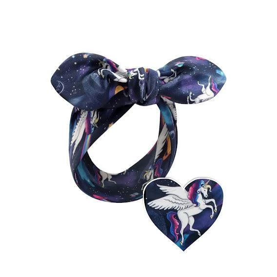 Dolly & Dotty Pinup And Rockabilly Headscarf In Unicorn Print Accessories 4 Dolly & Dotty Pinup And Rockabilly Headscarf In Unicorn Print Accessories