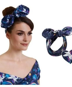 Dolly & Dotty Pinup And Rockabilly Headscarf In Unicorn Print Accessories 7 Dolly & Dotty Pinup And Rockabilly Headscarf In Unicorn Print Accessories