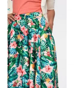 Voodoo Vixen Valentina Skirt In Tropical Print