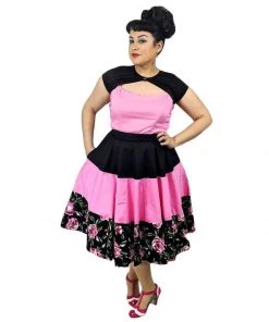 Glitz Glam And Rebellion GGR Roses Block Print Skirt