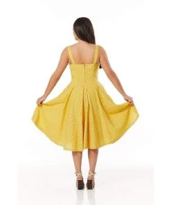 Timeless London Valerie Anglaise Dress In Mustard Women's Apparel 11 Timeless London Valerie Anglaise Dress In Mustard Women's Apparel