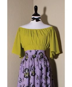 The Oblong Box Shop TOBS Victoria Top In Chartreuse