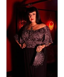 The Oblong Box Shop TOBS Victoria Top In Tangled Web Print Women's Apparel