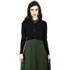 Voodoo Vixen Mabel Cropped Cardigan In Black Women's Apparel