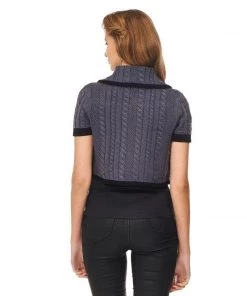 Banned Annabelle Bolero Cardigan In Charcoal Women's Apparel