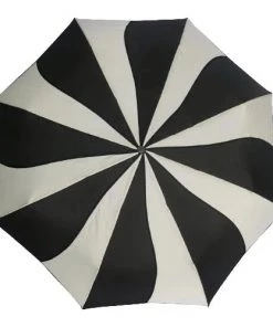 Soake Folding Umbrella In Black And White Swirl Women's Apparel