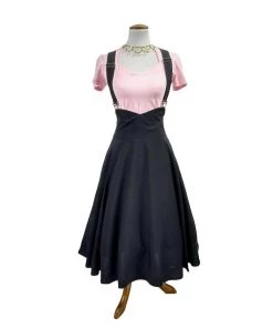 Glitz Glam And Rebellion 50's Style Jumper Skirt In Black