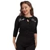 Women's Apparel Collectif Charlene Rock And Roll Cardigan In Black
