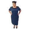 ChicStar Anna Wiggle Dress In Blue Print