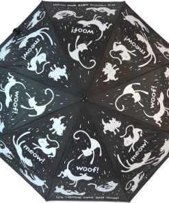Soake Everyday Folding Umbrella In Raining Cats And Dogs Design