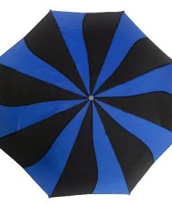 Women's Apparel Soake Folding Umbrella In Blue And Black Swirl