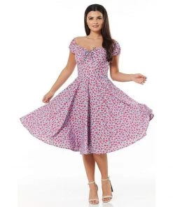 Timeless London Victoria Swing Dress In Blue Women's Apparel