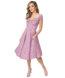 Timeless London Victoria Swing Dress In Blue Women's Apparel