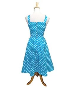 Glitz Glam And Rebellion Women's Apparel GGR Summer Polkadot Dress In Blue 11 Glitz Glam And Rebellion Women's Apparel GGR Summer Polkadot Dress In Blue