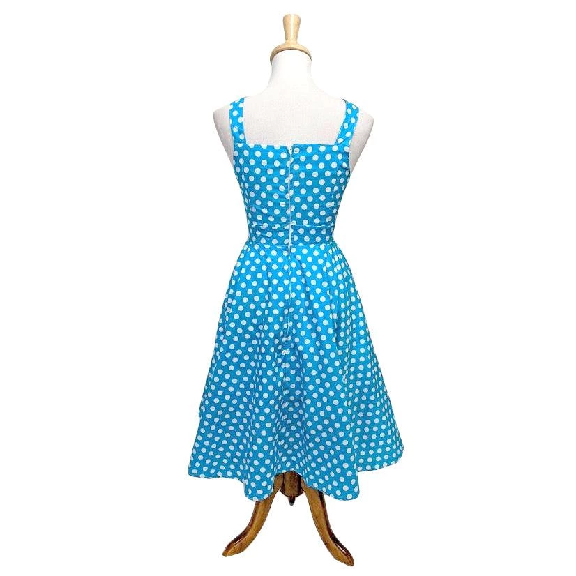 Glitz Glam And Rebellion Women's Apparel GGR Summer Polkadot Dress In Blue 7 Glitz Glam And Rebellion Women's Apparel GGR Summer Polkadot Dress In Blue
