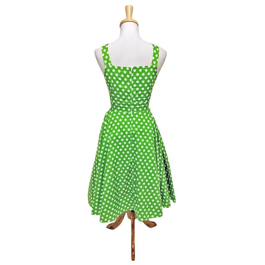 Glitz Glam And Rebellion Women's Apparel GGR Summer Polkadot Dress In Green 7 Glitz Glam And Rebellion Women's Apparel GGR Summer Polkadot Dress In Green