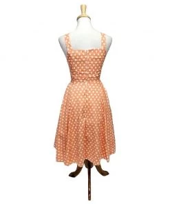 Glitz Glam And Rebellion GGR Summer Polkadot Dress In Orange Women's Apparel