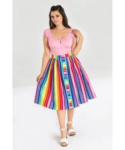Hell Bunny Over The Rainbow 50's Skirt Women's Apparel