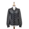 Timeless London Belinda Heart Blouse In Black Women's Apparel