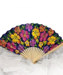 Glitz Glam And Rebellion Hibiscus 🌺 Floral Fan