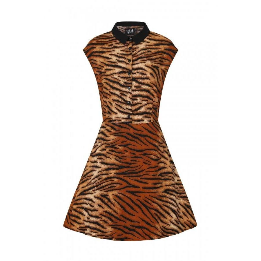 Hell Bunny Tora Mini Dress In Tiger Print 6 Hell Bunny Tora Mini Dress In Tiger Print
