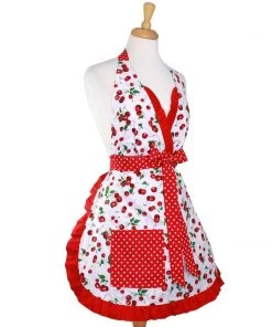 Women's Apparel Hemet Cherry Pie Retro Apron
