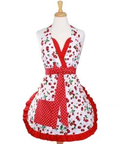 Women's Apparel Hemet Cherry Pie Retro Apron