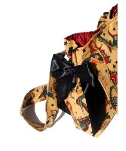 Accessories Hemet Ribbon Purse In Tattoo Print