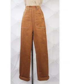 Women's Apparel Star Struck Clothing 50s Button Jeans In Brown