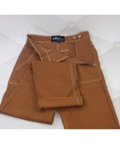 Women's Apparel Star Struck Clothing 50s Button Jeans In Brown