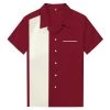 Glitz Glam And Rebellion Men's Bowling Shirt In Maroon Men's Apparel 1 Glitz Glam And Rebellion Men's Bowling Shirt In Maroon Men's Apparel