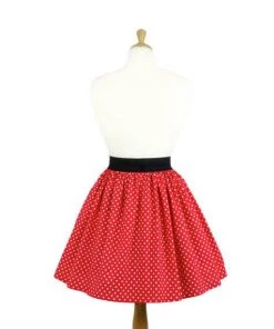 Hemet Pleated Skirt In Red & White Mini Polka Dot Women's Apparel