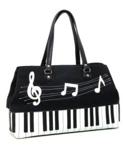 Glitz Glam And Rebellion Piano And Music Notes Satchel