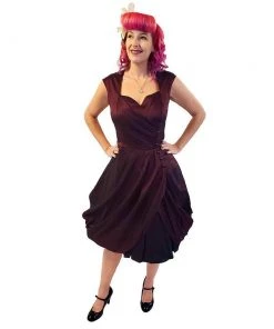 ChicStar Night At The Opera Dress In Oxblood Red