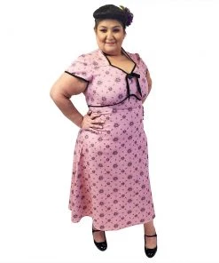 ChicStar Dolly Swing Dress In Pink & Black