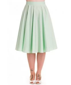 Hell Bunny Paula 50's Skirt In Mint Green Women's Apparel