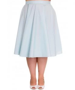 Hell Bunny Paula 50's Skirt In Pale Blue Women's Apparel