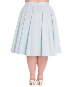Hell Bunny Paula 50's Skirt In Pale Blue Women's Apparel
