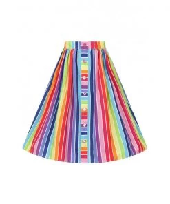 Hell Bunny Over The Rainbow 50's Skirt Women's Apparel