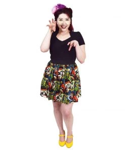 Hemet Elastic Skirt In Monster Mash Print Women's Apparel